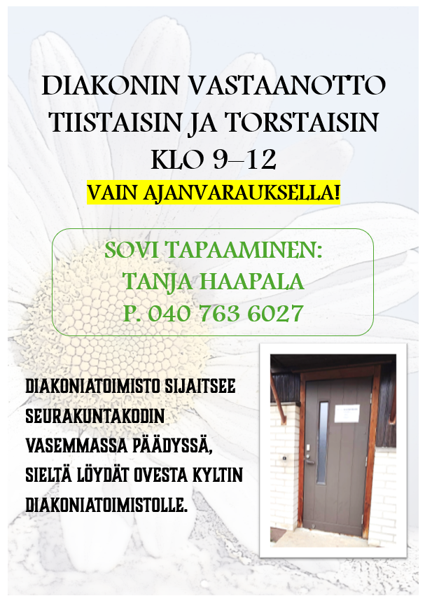 Diakonin vastaanotto diakoniatoimistolla